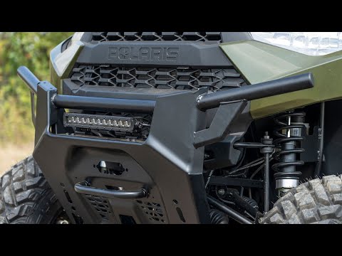 LED Light Kit Bumper Mount 12 Inch Black Single Row White DRL Polaris Ranger XP 1000 Rough Country