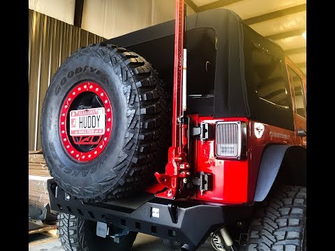 Jeep JK Tire Carrier 07-17 Wrangler JK Up to 37 Inch Tire Motobilt