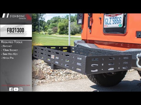 2 Inch Hitch Cargo Basket Fishbone Offroad