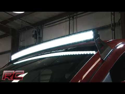 LED Light Mount Upper Windshield 50 Inch Curved Chevy/GMC SUV 1500 (15-20) Rough Country