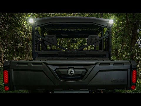 LED Light Rear Cab Mount 3 Inch Chrome Pair Wide Angle Can-Am Defender HD 5/HD 8/HD 9/HD 10 Rough Country