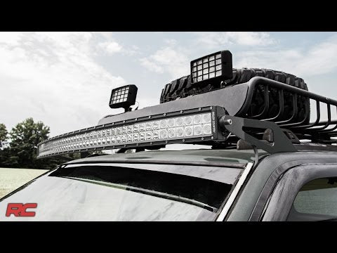 LED Light Mount Upper Windshield 50 Inch Curved Jeep Grand Cherokee ZJ (93-98) Rough Country