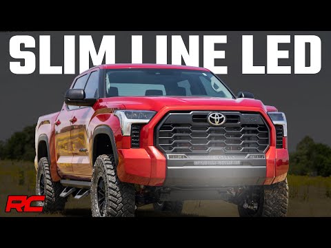 LED Light Kit Bumper Mount 20 Inch Black Slim Line Toyota Tundra (22-26) Rough Country