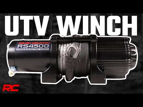 4500-LB Winch W/ Remote UTV Synthetic Rope Rough Country