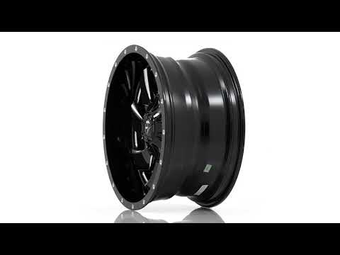 Aluminum Wheels 17X9 Cleaver D574 Gloss Black/Milled Fuel Off Road Wheels