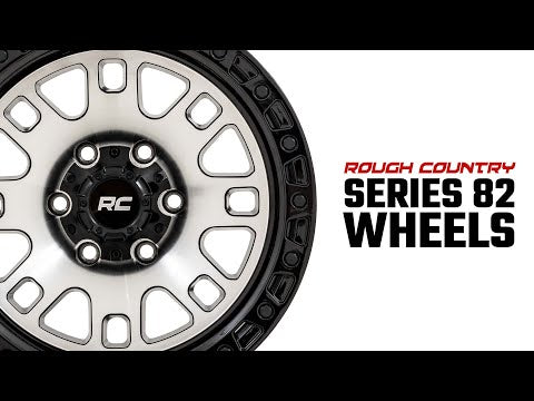 82 Series Wheel One-Piece Machined Semi Gloss Black 15x8 5x4.5 -19mm Rough Country