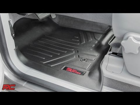 Floor Mats FR & RR OV Hump Crew Silverado/Sierra 1500/2500HD (07-14) Rough Country