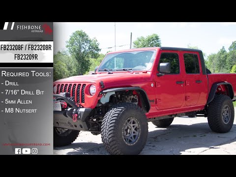 Gladiator Rear Steel Tube Fenders For 2020 Pres JT GladiatorFishbone Offroad