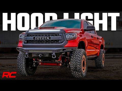 LED Light Kit Hood Bulge 40 Inch White/Amber Strip Toyota Tundra (14-21) Rough Country