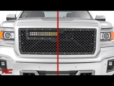 Sierra Mesh Grille 14-15 1500 Sierra Black Powdercoat Stainless Steel Hardware Rough Country
