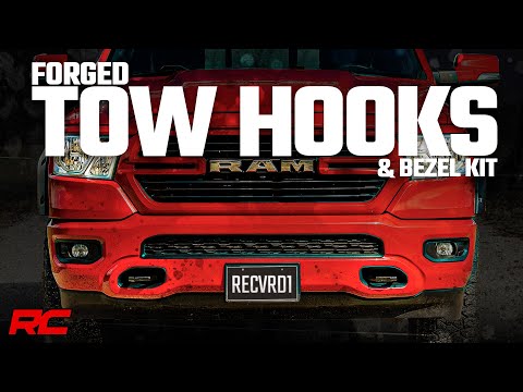 Tow Hook Brackets & Bezel Combo Ram 1500 2WD/4WD (2019-2021) Rough Country