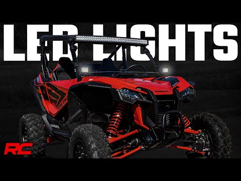 LED Light Kit Cage Mount 2 Inch Black Pair Amber DRL Honda Talon 1000 Rough Country