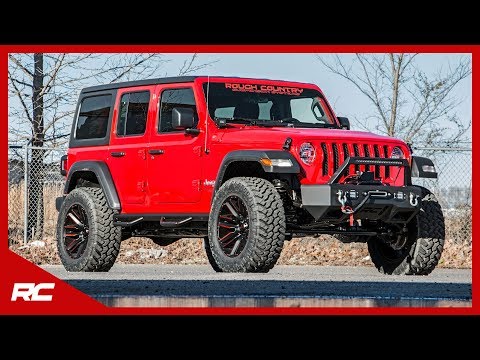 3.5 Inch Lift Kit Adj Lower FR D/S Jeep Wrangler Unlimited Rubicon (18-23) Rough Country