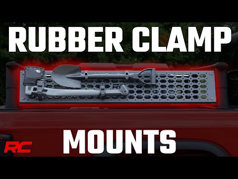 Rubber Molle Panel Clamp Kit Universal Up to 15 Inch 2-Clamp Sets Rough Country