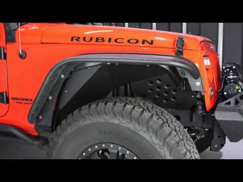 Jeep JK Rear Inner Fenders 07-18 Wrangler JK Aluminum Black Powercoat Fishbone Offroad