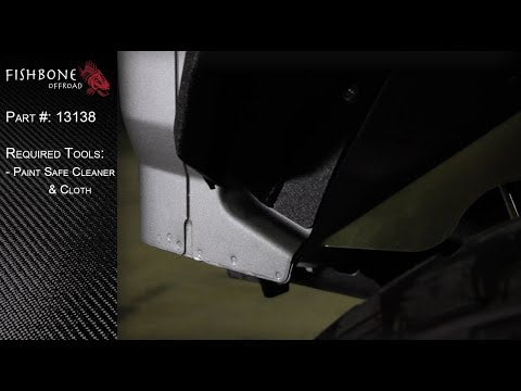 Jeep JL Quarter Panel Chip Guards For 18-Pres Wrangler JL 2/4 Door Black Fishbone Offroad