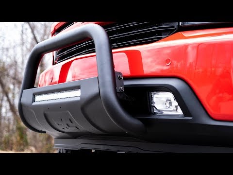 19-20 Silverado/Sierra 1500 Bull Bar w/LED Light Bar Black Rough Country