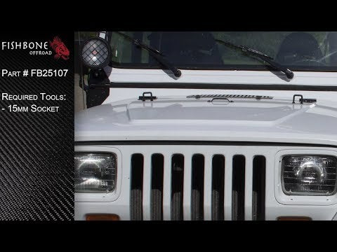 Jeep YJ Front Seat Flashlight Mount Fishbone Offroad
