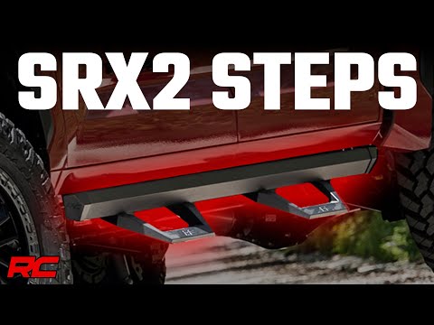 SRX2 Adj Aluminum Steps CrewMax Toyota Tundra 2WD/4WD (2022-2026) Rough Country