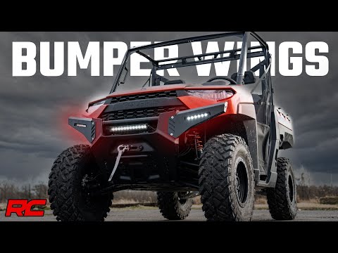 Bumper Wings 6 Inch Black Slimline LED Pair Polaris Ranger 1000/Ranger XP 900/1000 Rough Country