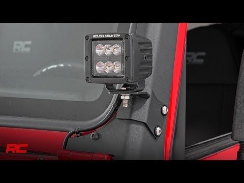 LED Light Mount Lower A-Pillar Pod Jeep Wrangler TJ (97-06)/Wrangler Unlimited (04-06) Rough Country