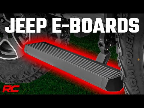 Power Running Boards Dual Electric Motor Jeep Gladiator JT 4WD (20-25) Rough Country