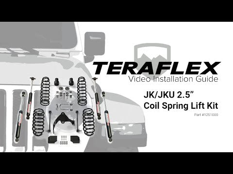 07-18 Wrangler JK 4 Door 2.5 Inch Coil Spring Base Lift Kit & Shock Extensions TeraFlex