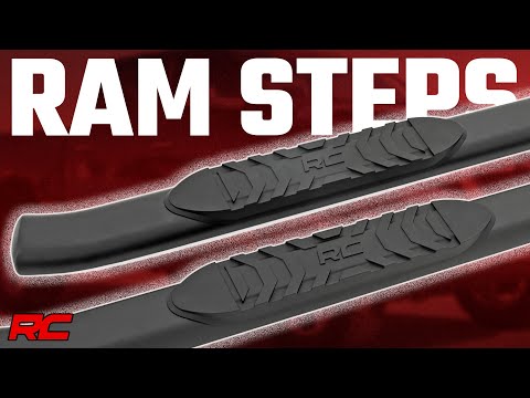 Oval Nerf Step Crew Cab Black Ram 1500 (19-26)/1500 TRX (21-24) Rough Country