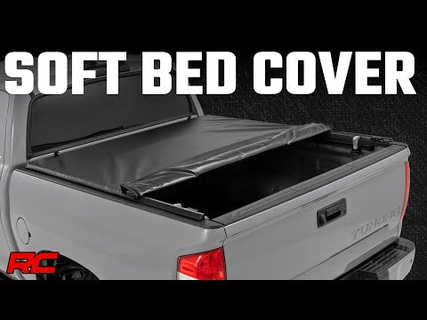 Soft Roll Up Bed Cover 5 Foot 7 Inch Bed Ford F-150/F-150 Lightning/Raptor (15-26) Rough Country