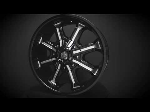 Mayhem Offroad Wheels Beast 8102 BK 18x9 Milled Spokes Black Cast Aluminum