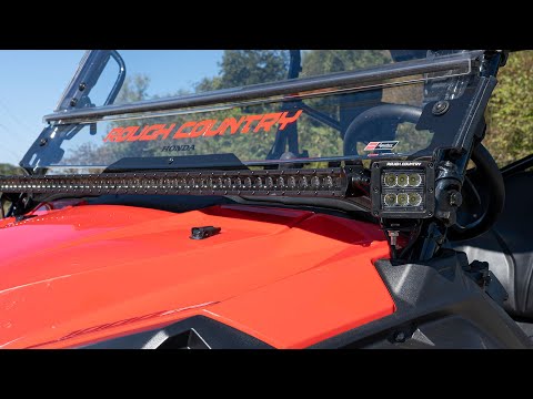 LED Light Kit Cage Mount 2 Inch Chrome Pair Wide Angle Honda Pioneer 1000 Rough Country