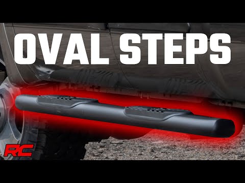 Oval Nerf Step Crew Cab Black Ford F-250/F-350 Super Duty (99-16) Rough Country