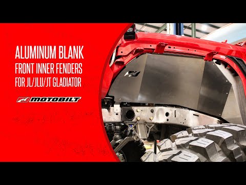 Aluminum Blank Front Inner Fenders for JL/JLU/JT Gladiator Motobilt
