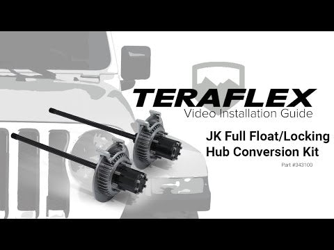 07-18 Wrangler JK Dana 30/44 Front Axle 8-Lug Locking Hub Conversion Kit w/ Vented Big Rotors TeraFlex