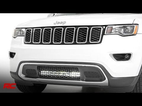 LED Light Kit Bumper Mount 20 Inch Black Dual Row Jeep Grand Cherokee WK2 (11-20) Rough Country