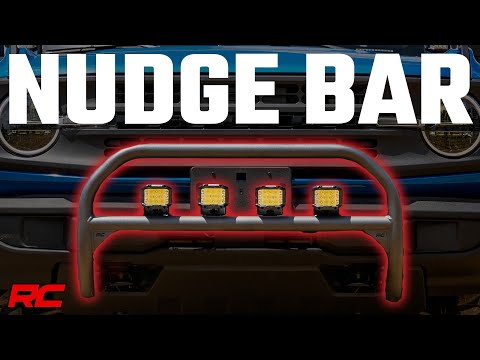 Nudge Bar 20 Inch Black Single Row LED Ford Bronco 4WD (2021-2025) Rough Country