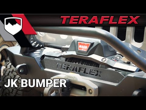 07-18 Wrangler JK RockGuard Epic Front Bumper Offset Drum Winch TeraFlex