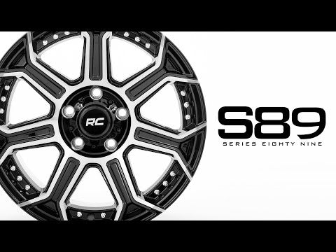 89 Series Wheel One-Piece Black Machined Gun Metal 17x9 Rough Country