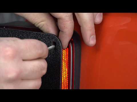 Jeep JK Tail Light Covers 07-17 Wrangler JK Black Textured Powdercoat Fishbone Offroad