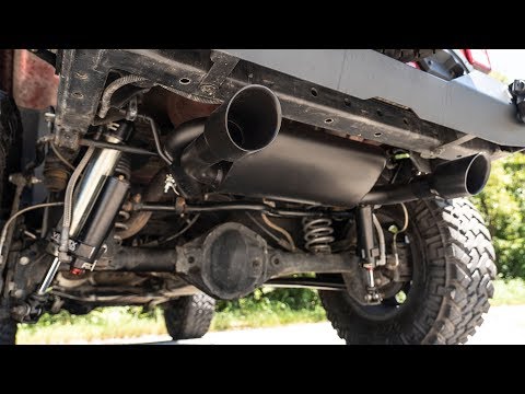 Performance Exhaust Dual Outlet Jeep Wrangler JK/Wrangler Unlimited (07-18) Rough Country