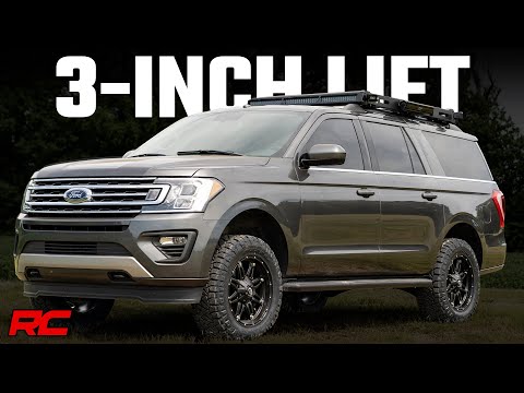 3 Inch Lift Kit UCA M1 Struts Red Ford Expedition 4WD (2018-2024) Rough Country