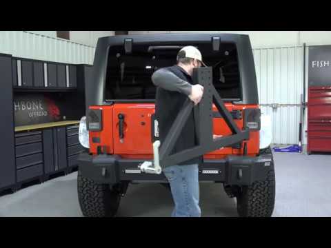 Jeep JK Rear Bumper With Tire Carrier 07-18 Wrangler JK Fishbone Offroad