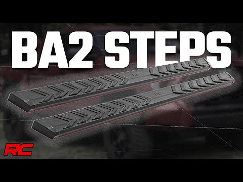BA2 Running Boards Side Step Bars Double Cab Toyota Tacoma (24-26) Rough Country