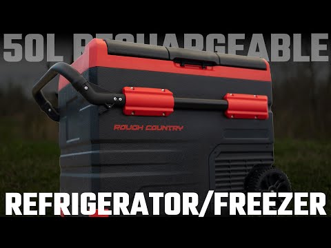 50L Portable Refrigerator/Freezer w/Solar Panel Rechargeable 12 Volt/AC 110 Rough Country