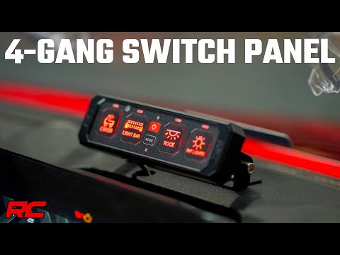 4 Gang Switch Panel RGB Backlit Buttons Multifunction Modes Rough Country