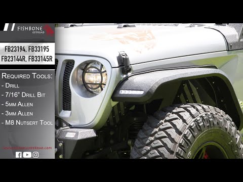 Gladiator Rear Fenders Elite Steel For 20-Pres Jeep Gladitor Fishbone