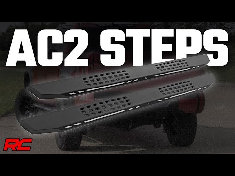 AC2 Running Boards Amber/White 4-Door Ford Bronco 4WD (2021-2025) Rough Country