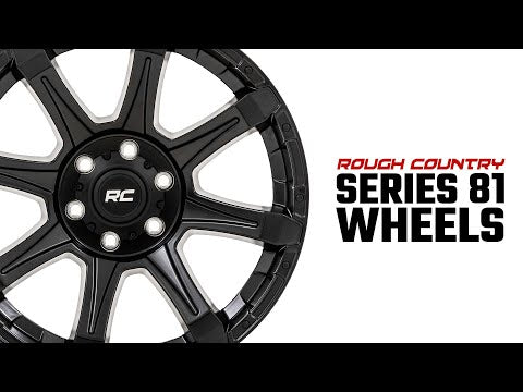81 Series Wheel One-Piece Semi Gloss Black 20x10 Rough Country