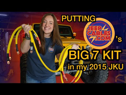2007-2018 Jeep Wrangler JK Battery Cable Kit 3.6 Liter 2 Gauge Battery Cable Big7Kits