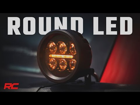 Black Series Round LED Light Pair 3.5 Inch Amber DRL Rough Country